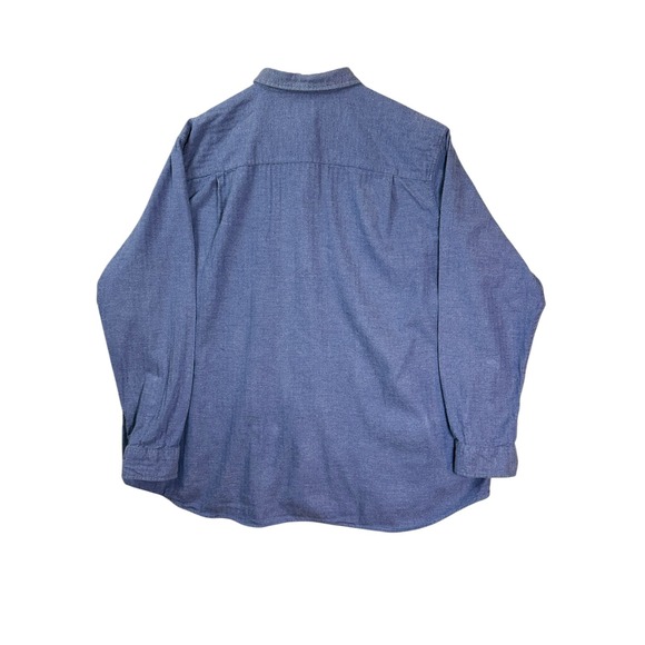 Foundry Supply Co Mens Super Soft Flannel Shirt 3XLT Blue Long Sleeve 100 Cotton - Picture 3 of 8